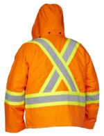 Drivers High Visibility Jacket Orange Back