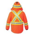 Heavy Duty Winter Parka Orange Back