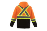 Hi VIs Hoodie Orange Back