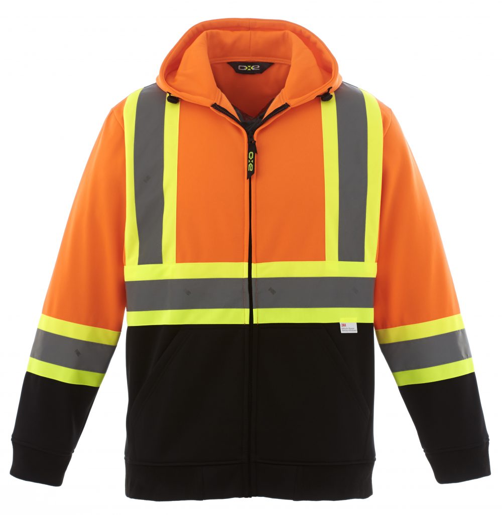 Hi Vis Full Zip Safety Fleece Hoodie CS - High Visibility Clothing and ...