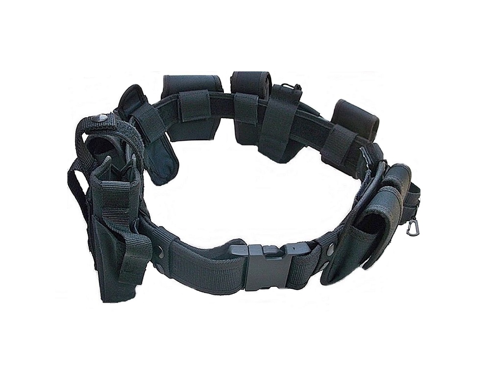 Black Heavy Duty Security Guard Police Utility Nylon Belt Waistband Supplies AP 