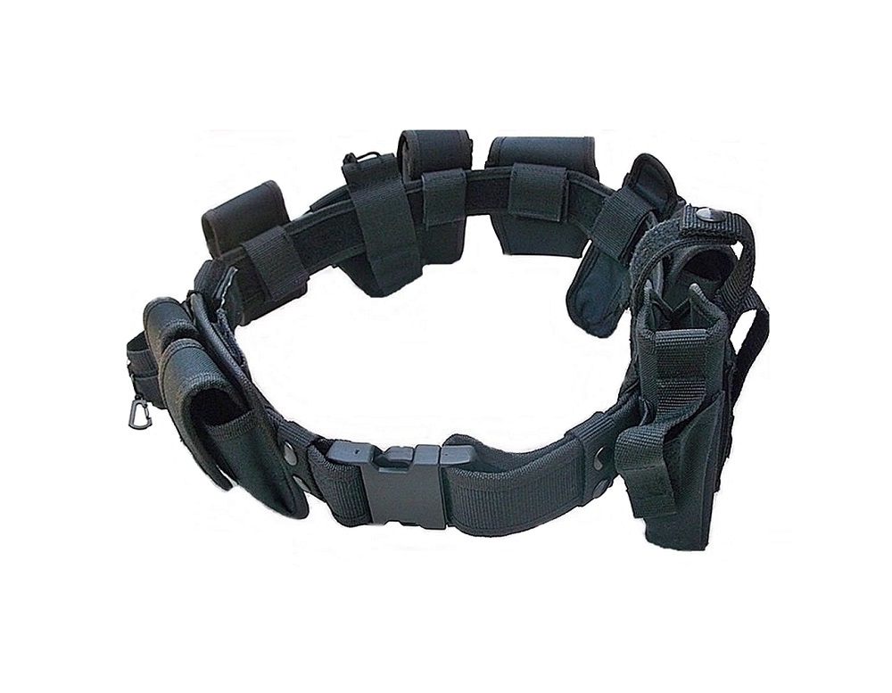 Black Heavy Duty Security Guard Police Utility Nylon Belt Waistband Supplies AP 