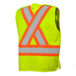 5 Point Tearaway Vest Lime Back