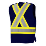 5 Point Tearaway Vest Navy Back