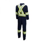 High Visibility Traffic Coveralls Navy Back