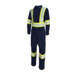 High Visibility Traffic Coveralls Navy Front