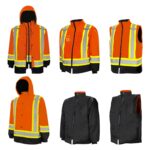 6 in 1 Orange Convertible Parka