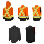 6 in 1 Orange Parka Back