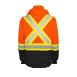 Hi Vis Rain Jacket Orange Back