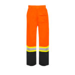 Hi Vis Rain Pants Orange Back