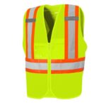Safety Zipper Vest 8 Pockets Lime
