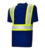 Hi Vis Cotton T-shirt Navy