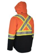 Winter Softshell Jacket Orange Back