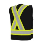 Black Surveyor Vest Back