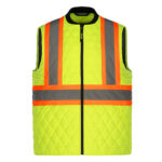 HI Vis Quilted Vest Lime