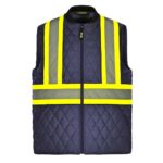 Hi Vis Quilted Vest Navy