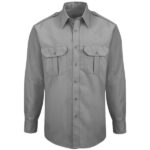 Gray Security Shirt Long Sleeve Front