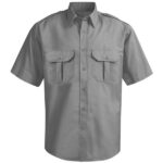 Gray Security Shirt Short Sleeve Front