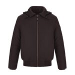 Canvas Bomber With Sherpa Lining Brown Front