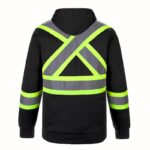 Hi Vis Pullover Hoode Black Back