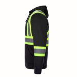 Hi Vis Pullover Hoode Black Side
