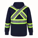Hi Vis Pullover Hoode Navy Back
