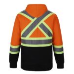 Hi Vis Pullover Hoode Orange Back