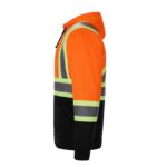Hi Vis Pullover Hoode Orange SIde