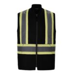 Hi Vis Sherpa Lined Vest Black