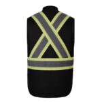 Hi Vis Sherpa Lined Vest Black Back