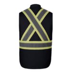 Hi Vis Sherpa Lined Vest Navy Back