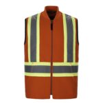 Hi Vis Sherpa Lined Vest Orange