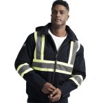 Sherpa Lined Canvas Bomber Jacket