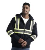 Sherpa Lined Canvas Bomber Jacket