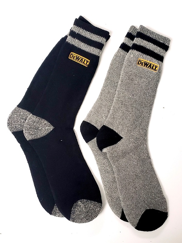 DEWALT Men's Heavy-Duty Cotton Work Socks, Fully Cushioned