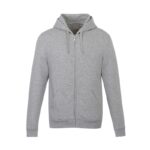 Gray Cotton Rich Zull Zip Hoodie