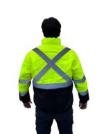Reversible Security Winter Jacket Hi Vis Back Side