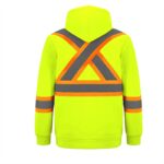 Hi Vis Hoodie Lime Back