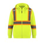 Hi Vis Hoodie Lime Front