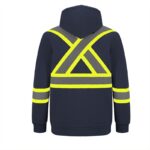 Hi Vis Hoodie Navy Back