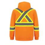 Hi Vis Hoodie Orange Back