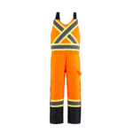 Hi Vis Insulated Overalls Orange Back