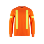 Orange Hi Vis Safety Long Sleeve T