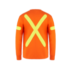 Orange Hi Vis Safety Long Sleeve T Back