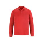 Long Sleeve Dry Fit Polo Shirt - Red