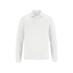 Long Sleeve Dry Fit Polo Shirt - White