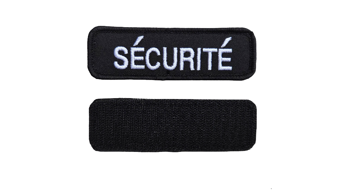 Small French Securite Velcro Patch Small French Securite Velcro Patch - Image 1