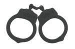 UZI Handcuffs - NIJ Black Steel With Keys - Image 2